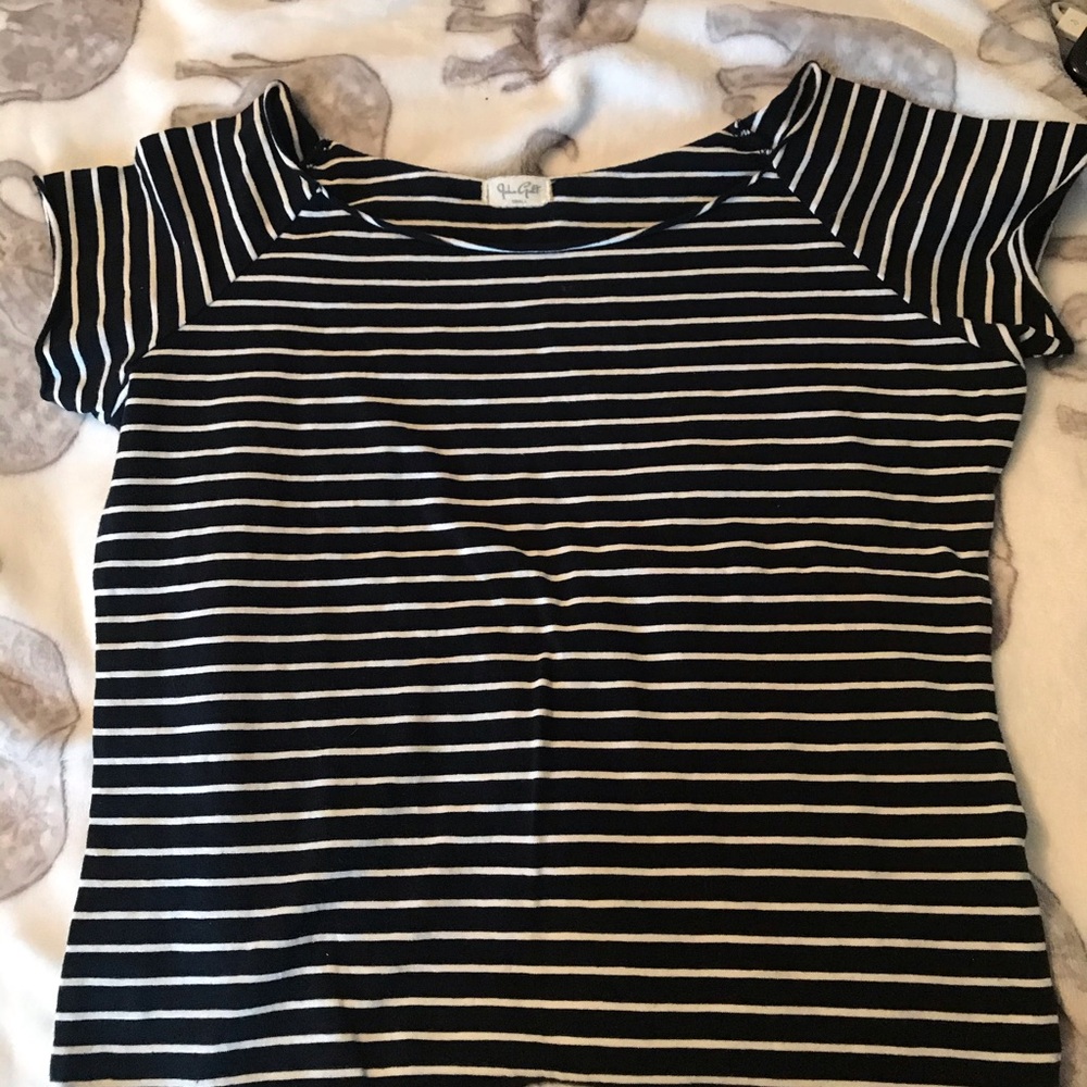 striped tee scoop neck